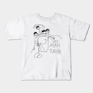 Turing & Clayton and two refugee children by 9JD Kids T-Shirt